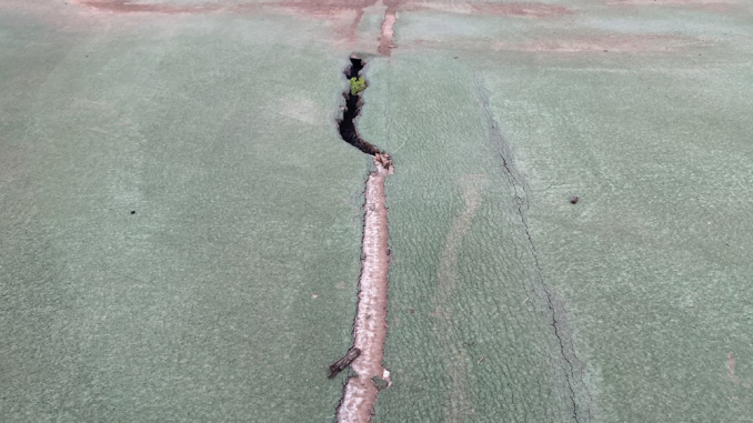 Tennis Courts Damaged